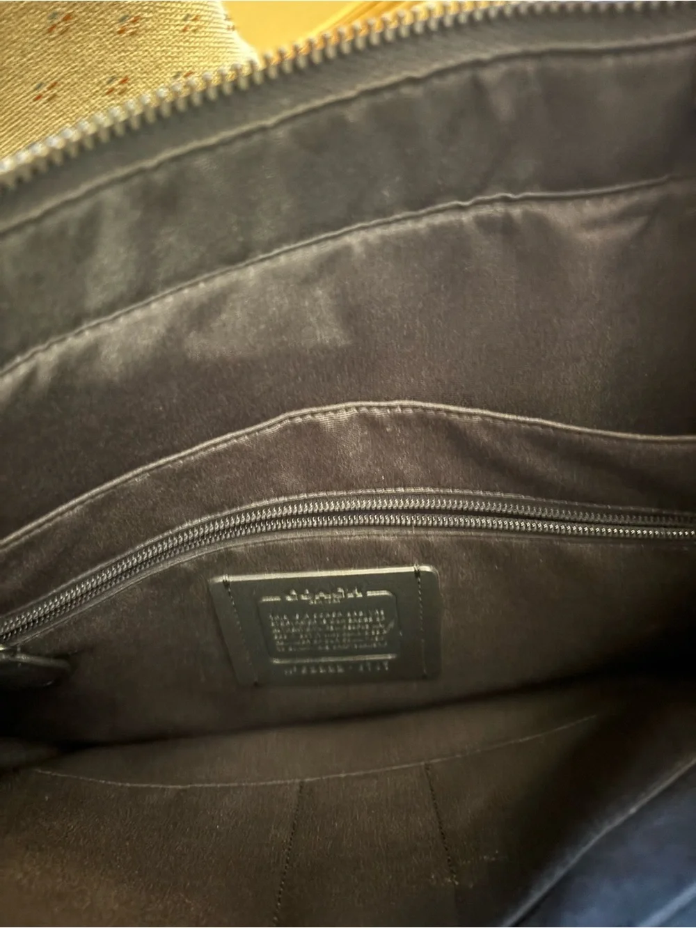 Coach Men’s Brown Signature Canvas Messenger Tote with Center Stripe